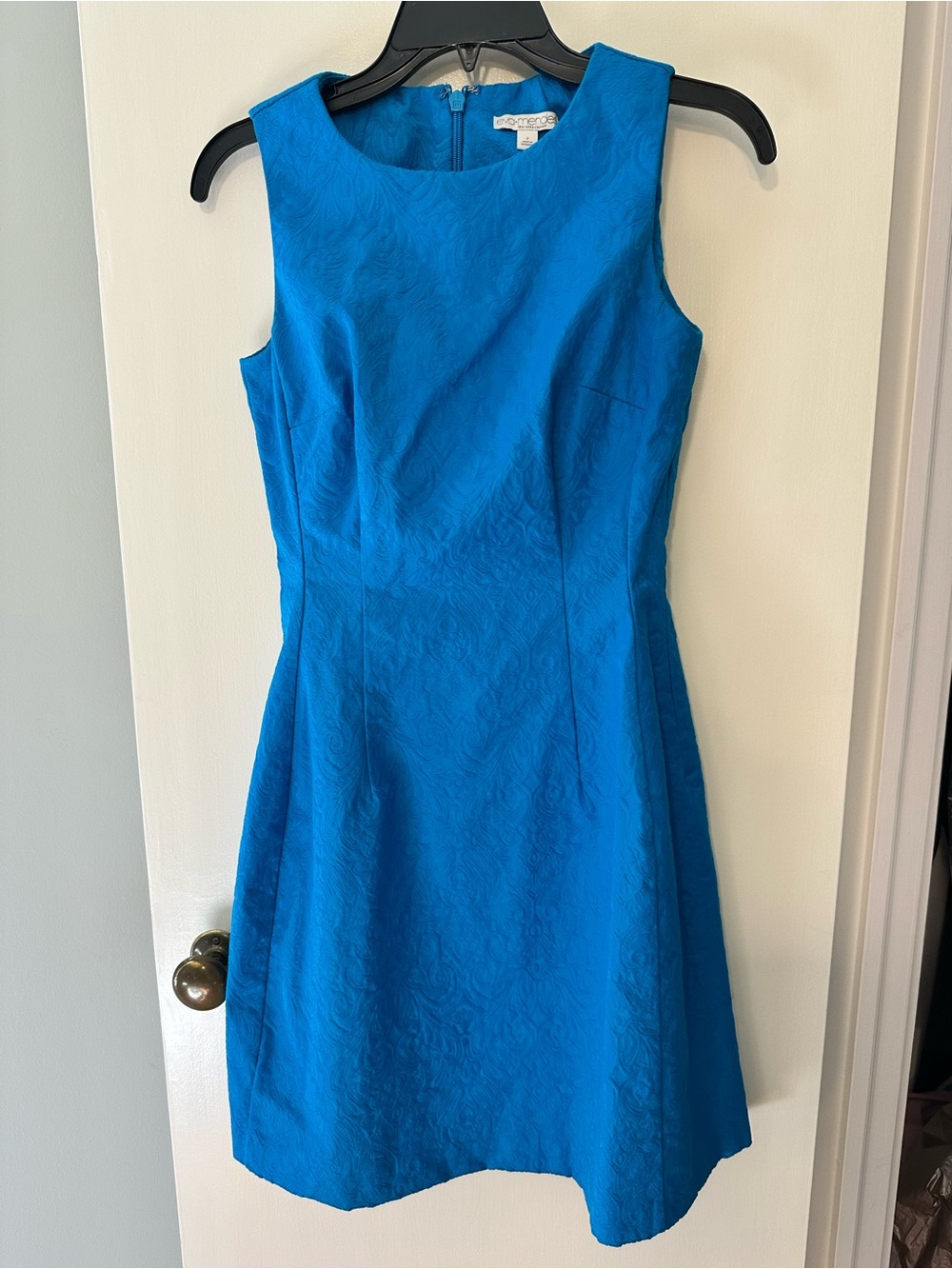 New York & Company Electric Blue Sleeveless A-Line Dress